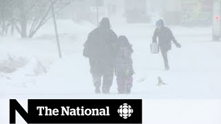 Winter brings its worst to central eastern Canada [upl. by Eednyl]