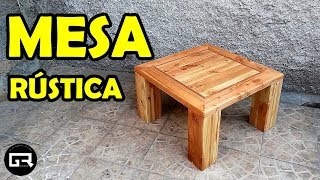 COMO HACER UNA MESA RATONA RUSTICA MADERA RECICLADA COFFEE TABLE WOOD [upl. by Allesiram892]