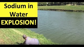 Sodium in Water Explosion  Chemical Reaction [upl. by Bennink]