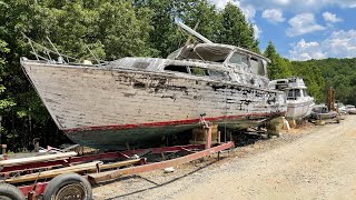 Exploring a Boat amp Marine Salvage Yard  Abandoned Boat Graveyard [upl. by Eirased]