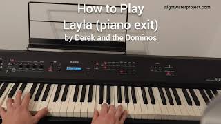 How to play Layla piano exit by Derek and the Dominos [upl. by Ahsilyt]