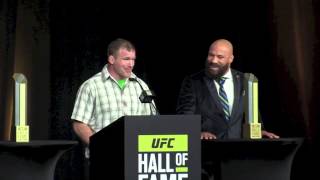 UFC Hall of Fame Inductees Matt Hughes and Frank Trigg [upl. by Demitria]