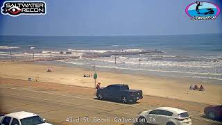 LIVE from 43rd St Beach Cam in Galveston Texas [upl. by Atiuqat]