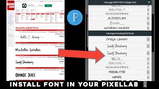 How to Download And Install Fonts In PixelLab  Step By Step Tutorial [upl. by Lounge118]