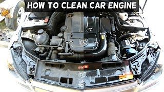 HOW TO WASH ENGINE demonstrated on MERCEDES [upl. by Edahs]