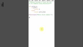 python program to find the GCD of two numbers using recursion [upl. by Wynnie]