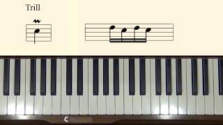 Piano Sightreading Lesson 10 Trills Mordants and other Ornaments [upl. by Rimahs]