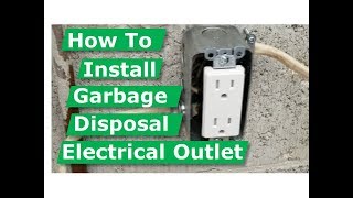 How To Install Garbage Disposal Electrical Outlet Box DIY [upl. by Llenrap142]