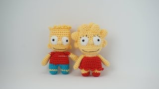 Bart y Lisa Simpson amigurumi tutorial [upl. by Adohr621]