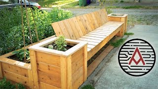 Raised Bed Planter Bench  How to  Plans [upl. by Ylremik480]