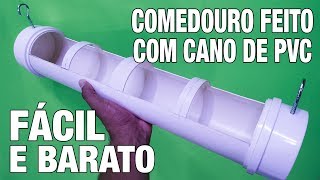 Como fazer Comedouro para galinha poedeira com CANO DE PVC [upl. by Zelikow994]