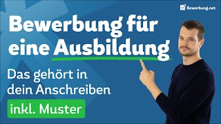 Bewerbung schreiben für eine Ausbildung  So geht es richtig Vorlagen  Muster [upl. by Bruno989]