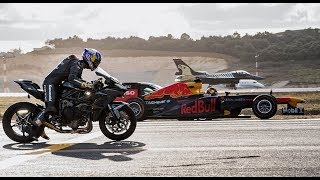 Kawasaki Ninja H2R Vs F1 Car Vs F16 Jet Vs SuperCars Vs PrivateJet Drag Race  The Ultimate Race [upl. by Natlus]