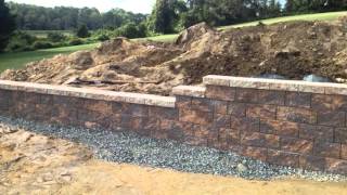 How to Build and Backfill a Block Retaining Wall with Steps [upl. by Azil]