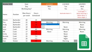 Excel Roster Schedule [upl. by Lavine]