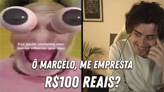 Cellbit reagindo ao meme dos 100 reais kkkk [upl. by Wenonah]