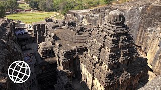 Ellora Caves Maharashtra India Amazing Places 4K [upl. by Kingsley609]