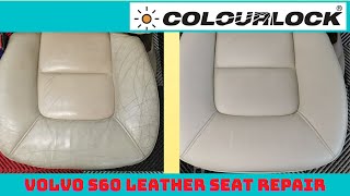 Volvo S60 leather seat restoration  COLOURLOCK  OCD DETAILING [upl. by Welker]