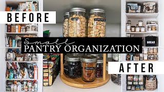 Small Pantry Organization Ideas that REALLY Work for 2021  Im BACK [upl. by Jonna]