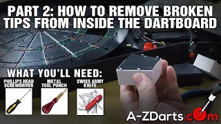 How to Remove Broken Tips From Your Soft Tip Dartboard  Part 2 [upl. by Enaelem3]