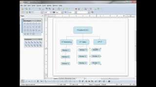 LibreOffice Draw 04 A Simple Org Chart [upl. by Iccir]