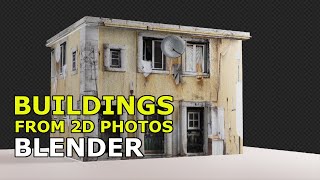 Tutorial Turning A 2D Image into A House  Blender [upl. by Neelya]