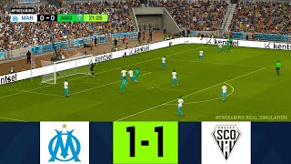 MARSEILLE VS ANGERS 11  LIVE  LIGUE 1 24  SIMULATION france [upl. by Ocicnarf]