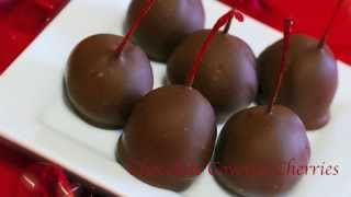 Homemade Chocolate Covered Cherries  Valentines Day [upl. by Gurango]