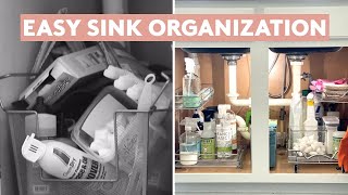 How To Completely Transform and Organize Under The Kitchen Sink [upl. by Eimar]