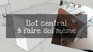 Îlot central de cuisine à faire soi même avec Metod Ikea pour 500 euros  Astuce deco [upl. by Ajed]