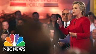 Hillary Clinton Participates In CommanderInChief Forum Full  NBC News [upl. by Innavoj]