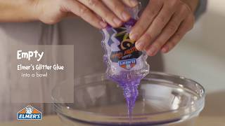 Elmer’s Glue DIY KIDFRIENDLY Purple Glitter Slime [upl. by Marks641]