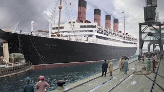 RMS Aquitania in Colour [upl. by Winton]