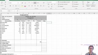 Het maken van een kostprijsfiche [upl. by Llerroj]