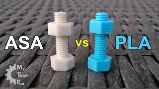 ASA vs PLA 3D printed bolts and screw nuts [upl. by Belita]