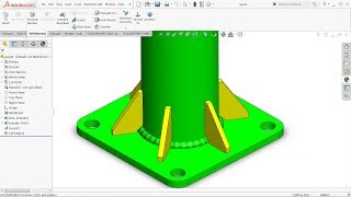 Solidworks Weldments tutorialGusset [upl. by Kylah807]