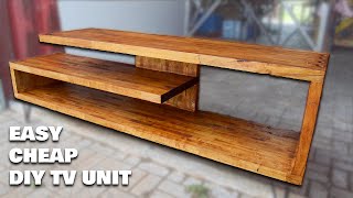 DIY TV stand build  woodworking [upl. by Felita]