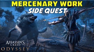 Mercenary Work  Side Quest How to easily kill wolves  ASSASSIN’S CREED ODYSSEY [upl. by Aicilak]