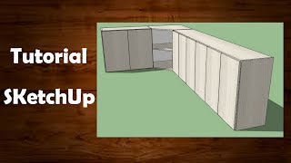 Tutorial básico sketchup mueble para cocina  Carpintería [upl. by Eneryc]