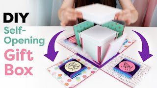 DIY SelfOpening Gift Box  DIY Gift Box Ideas [upl. by Thekla695]