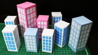 How to make Paper Building  school project work [upl. by Atinauq]