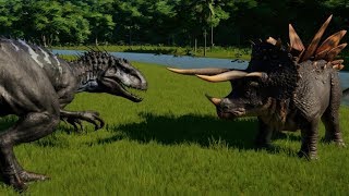 Indominus Rex vs Triceratops Stegoceratops Torosaurus Pentaceratops Styracosaurus Chasmo amp Sino [upl. by Eiggem]