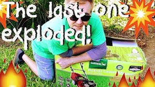 Aldi lawnmower  Gardenline  unboxing and review [upl. by Kassey]