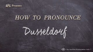 How to Pronounce Dusseldorf Real Life Examples [upl. by Doone282]