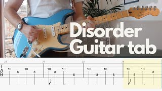 Disorder  Joy Division Guitar tab cover [upl. by Aistek102]