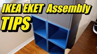 IKEA EKET Modular Storage Cabinet Assembly Tips [upl. by Brace241]