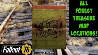 Fallout 76 All Forest Treasure Map Locations [upl. by Secunda]