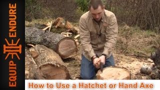 How to Use a Hatchet or Hand Axe Skill Training [upl. by Ahpla632]