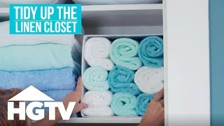 Easy Does It How to Organize Your Linen Closet  HGTV [upl. by Gebler391]