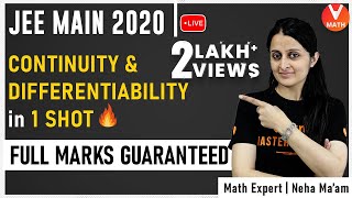 Continuity amp Differentiability IIT JEE in 1 Shot By Neha Maam  JEE Maths Super Revision  Vedantu [upl. by Ragen]